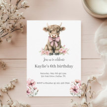 Invitación a la fiesta de cumpleaños de las vacas