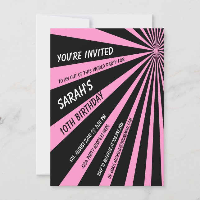 Invitación a la fiesta de cumpleaños de las vigas  (Anverso)