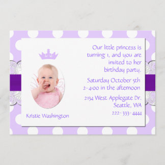 Invitación a la fiesta de cumpleaños de Lavanda y