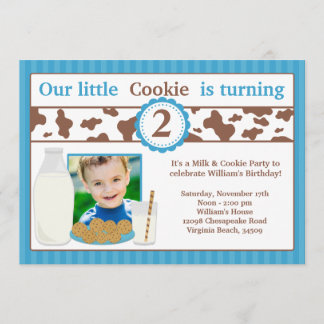 Invitación a la fiesta de cumpleaños de leche y ga
