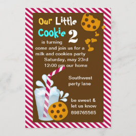 Invitación a la fiesta de cumpleaños de leche y ga