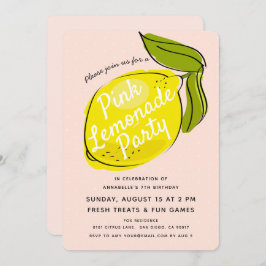 Invitación a la fiesta de cumpleaños de Lemon Pale