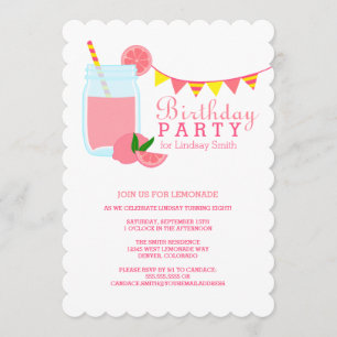 Invitación a la fiesta de cumpleaños de Lemonade R
