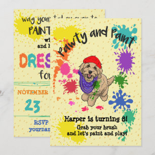 Invitación a la fiesta de cumpleaños de Light Gold