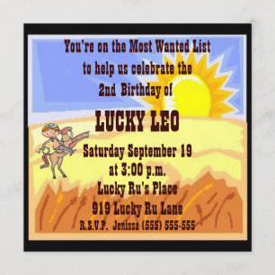 Invitación a la fiesta de cumpleaños de Little Buc