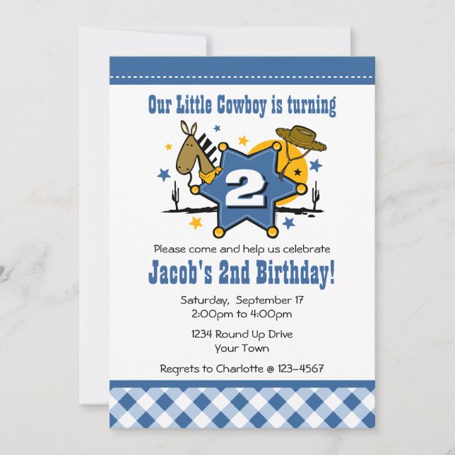 Invitación a la fiesta de cumpleaños de Little Cow (Anverso)