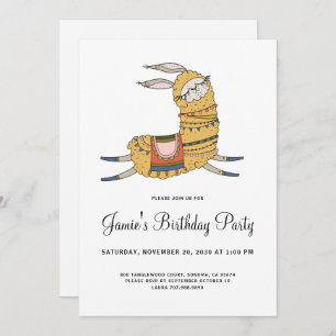 Invitación a la fiesta de cumpleaños de Llama