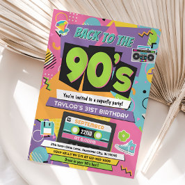 Invitación a la fiesta de cumpleaños de los 90