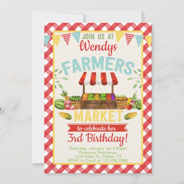 Invitación a la fiesta de cumpleaños de los agricu (Anverso)