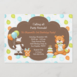 Invitación a la fiesta de cumpleaños de los animal