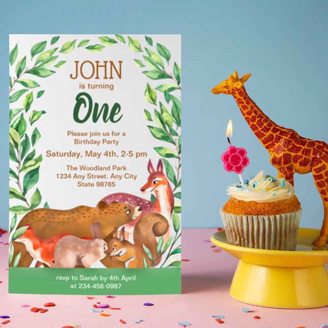 Invitación a la fiesta de cumpleaños de los animal (Subido por el creador)