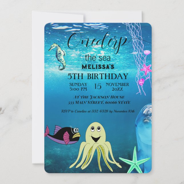 Invitación a la fiesta de cumpleaños de los animal (Anverso)