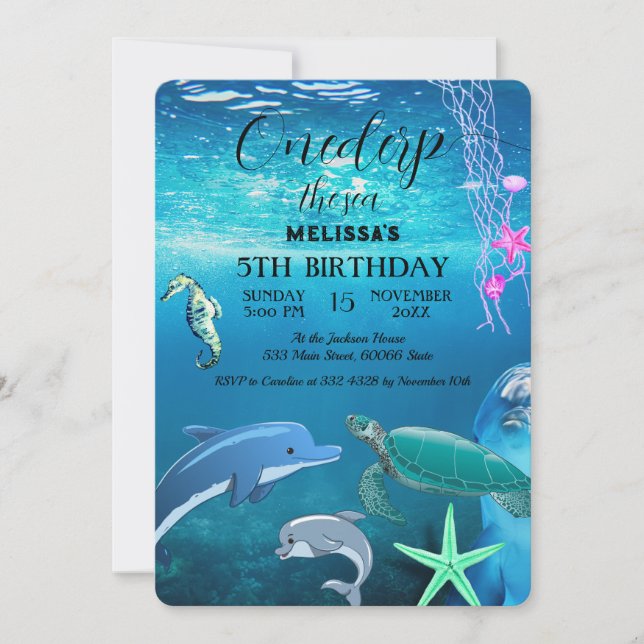 Invitación a la fiesta de cumpleaños de los animal (Anverso)