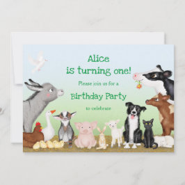 Invitación a la fiesta de cumpleaños de los animal
