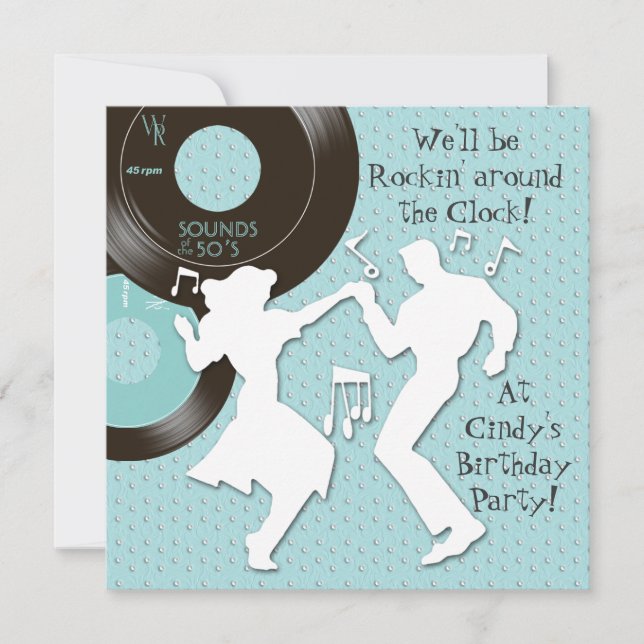 Invitación a la fiesta de cumpleaños de los años 5 (Anverso)