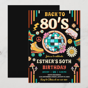 Invitación a la fiesta de cumpleaños de los años 8