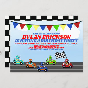 Invitación a la fiesta de cumpleaños de los autos