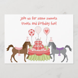 Invitación a la fiesta de cumpleaños de los caball