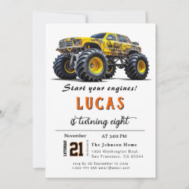 Invitación a la fiesta de cumpleaños de los camion