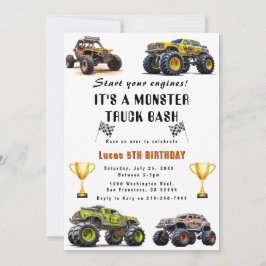 Invitación a la fiesta de cumpleaños de los camion