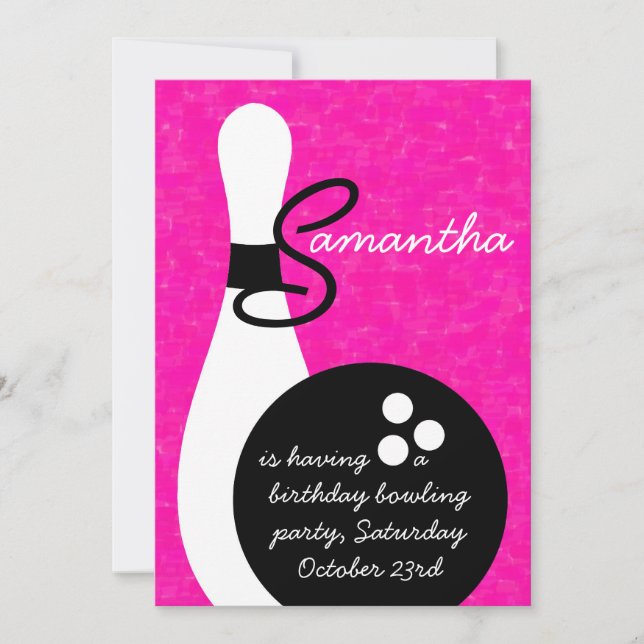 Invitación a la fiesta de cumpleaños de los Chicas (Anverso)