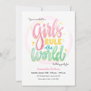 Invitación a la fiesta de cumpleaños de los chicas