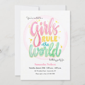 Invitación a la fiesta de cumpleaños de los chicas