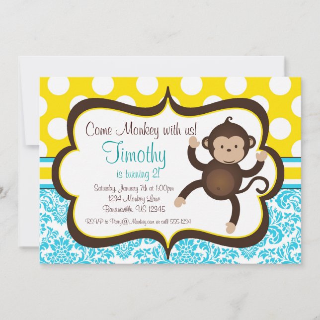 Invitación a la fiesta de cumpleaños de los chicos (Anverso)
