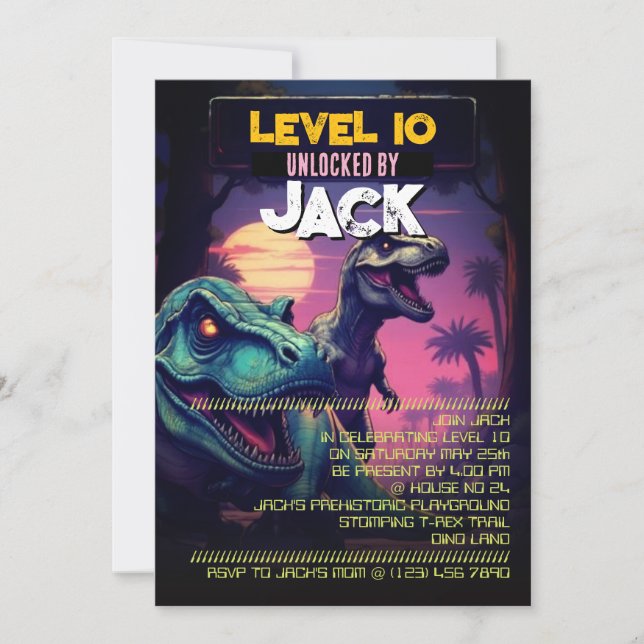 Invitación a la fiesta de cumpleaños de los chicos (Anverso)