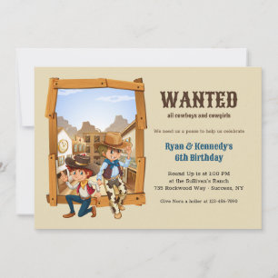 Invitación a la fiesta de cumpleaños de los Cowboy