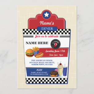 Invitación a la fiesta de cumpleaños de los diners