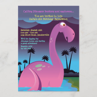 Invitación a la fiesta de cumpleaños de los dinosa
