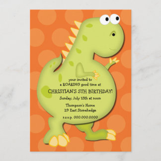Invitación a la fiesta de cumpleaños de los dinosa