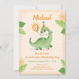 Invitación a la fiesta de cumpleaños de los dinosa