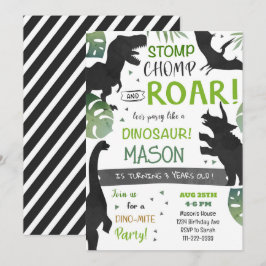 Invitación a la fiesta de cumpleaños de los dinosa