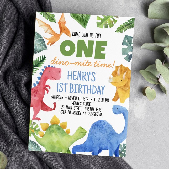Invitación a la fiesta de cumpleaños de los dinosa (Subido por el creador)