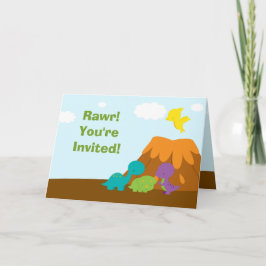 Invitación a la fiesta de cumpleaños de los dinosa
