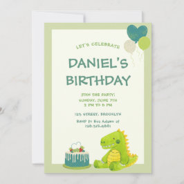 Invitación a la fiesta de cumpleaños de los dinosa