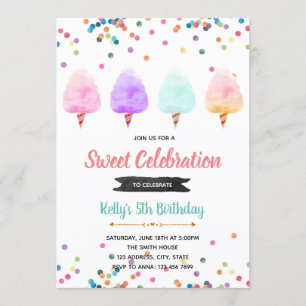 Invitación a la fiesta de cumpleaños de los dulces