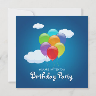 Invitación a la fiesta de cumpleaños de los globos