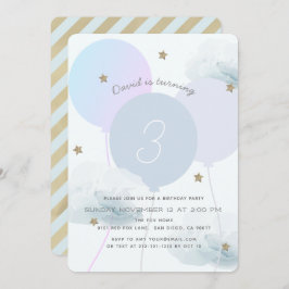 Invitación a la fiesta de cumpleaños de los globos