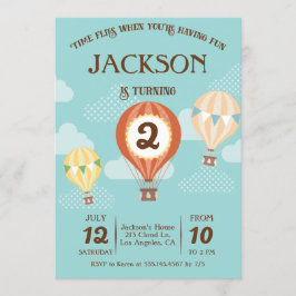 Invitación a la fiesta de cumpleaños de los globos