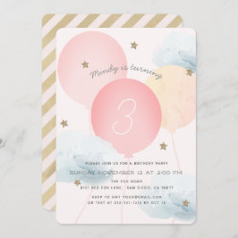 Invitación a la fiesta de cumpleaños de los globos