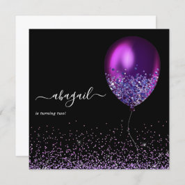 Invitación a la fiesta de cumpleaños de los globos