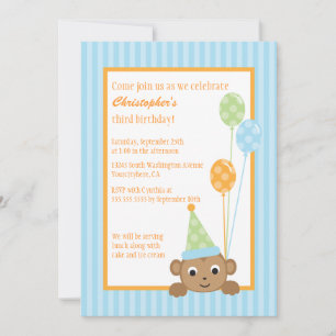 Invitación a la fiesta de cumpleaños de los globos