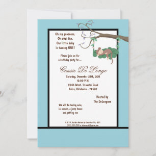 Invitación a la fiesta de cumpleaños de los monos