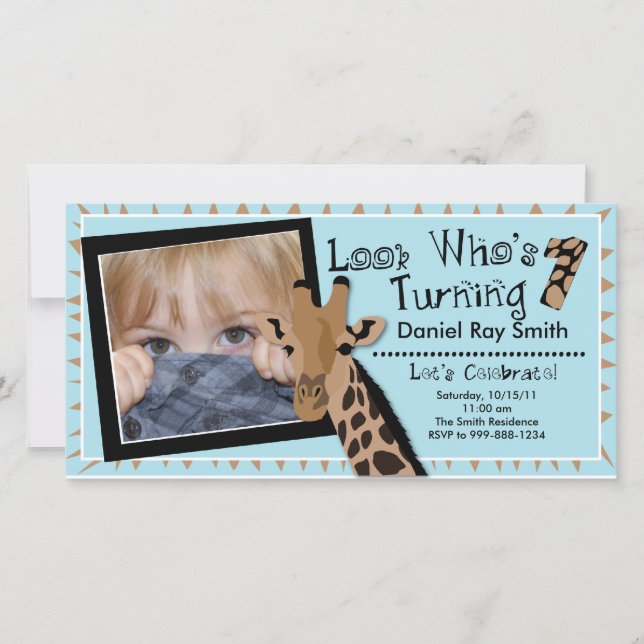 Invitación a la fiesta de cumpleaños de los niños  (Anverso)