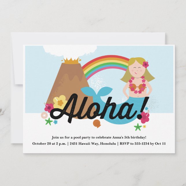 Invitación a la fiesta de cumpleaños de los niños  (Anverso)