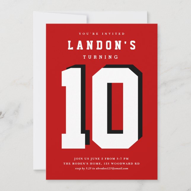 Invitación a la fiesta de cumpleaños de los niños  (Anverso)