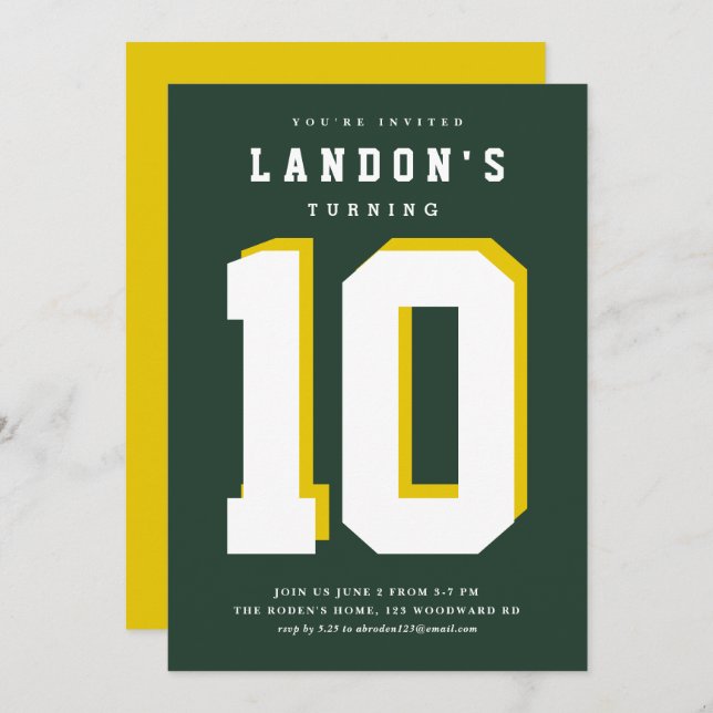 Invitación a la fiesta de cumpleaños de los niños  (Anverso / Reverso)